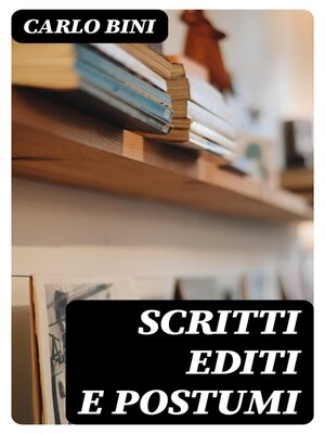cover image of Scritti editi e postumi